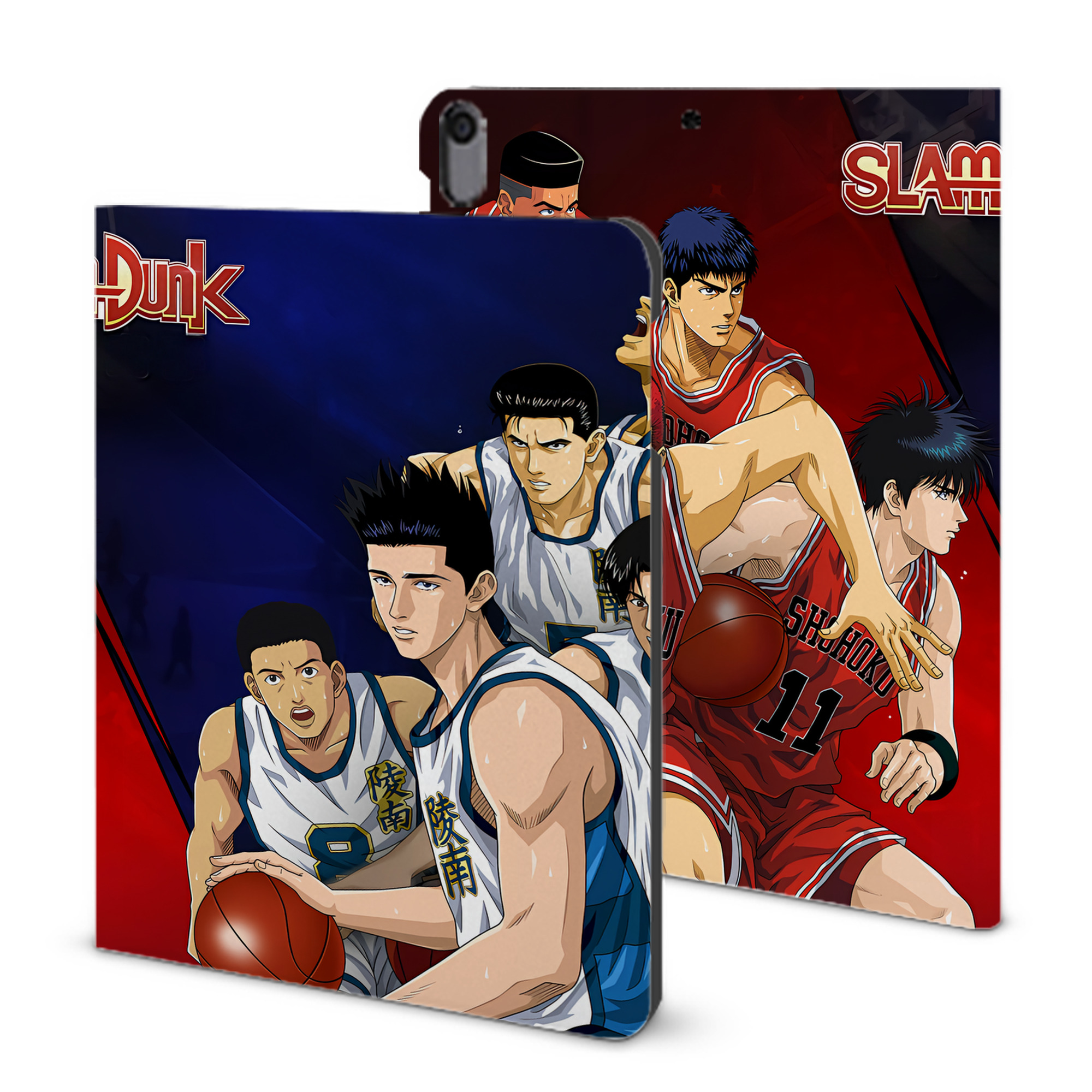 （画像用） SLAM DUNK／スラムダンク IPad ケース ブック型 PUレザー TPU 耐衝撃 軽量 薄型 ペン収納なし 全面保護 IPad 各モデル対応